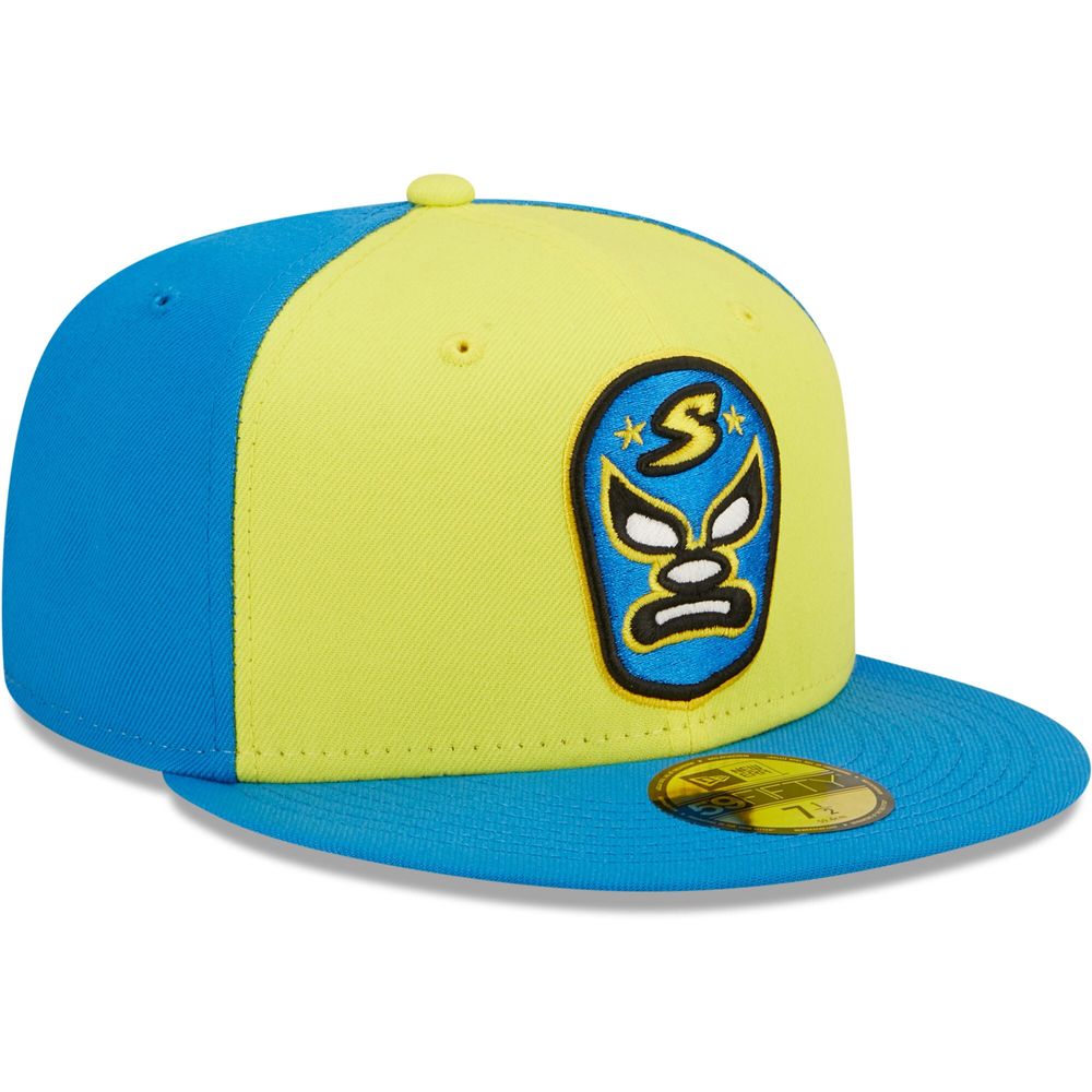 Men's New Era Yellow/Blue Sacramento Dorados Copa De La Diversion 59FIFTY Fitted Hat