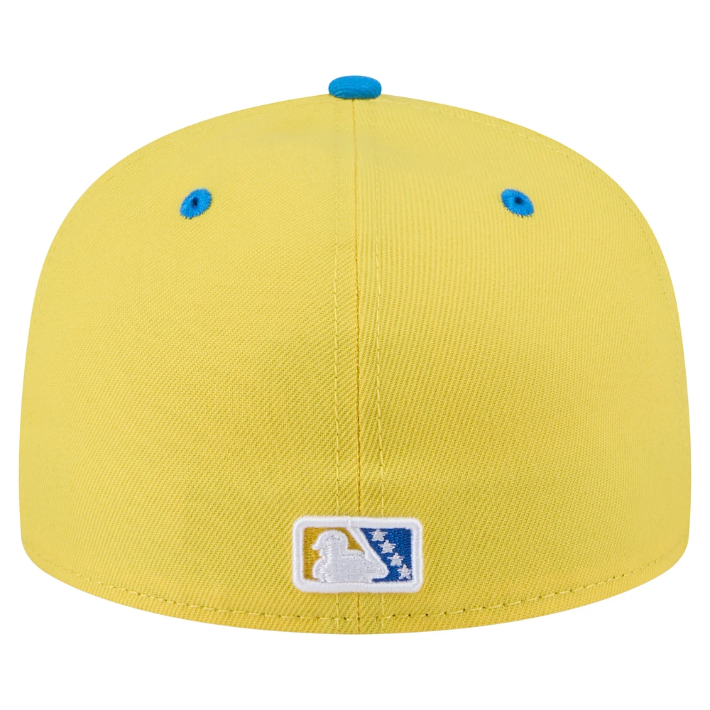 Men's New Era Yellow/Blue Sacramento River Cats Copa de la Diversión 59FIFTY Fitted Hat