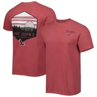 Men's Crimson Saint Joseph's Hawks Landscape Shield T-Shirt