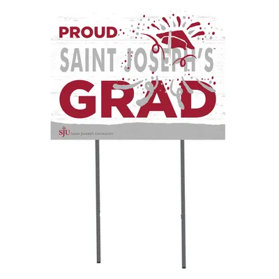Saint Joseph's Hawks 18'' x 24'' Grad Yard Sign