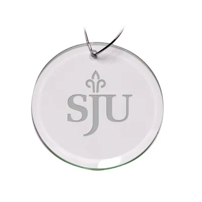 Saint Joseph's Hawks 3'' Glass Round Ornament