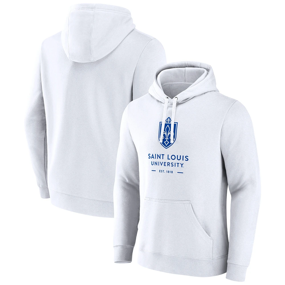 Men's Fanatics  White Saint Louis Billikens Primary Logo Pullover Hoodie