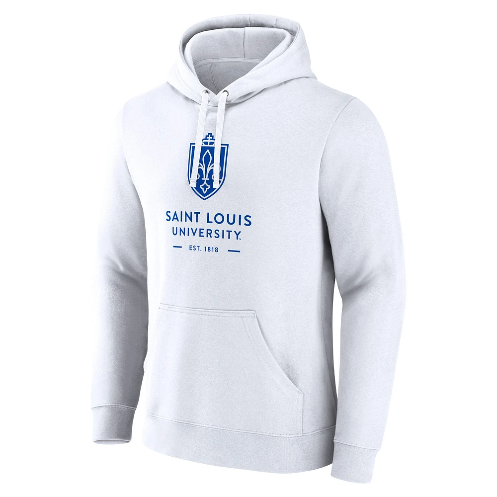 Men's Fanatics  White Saint Louis Billikens Primary Logo Pullover Hoodie