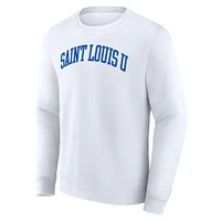 Men's Fanatics White Saint Louis Billikens Short Name Pullover Sweatshirt