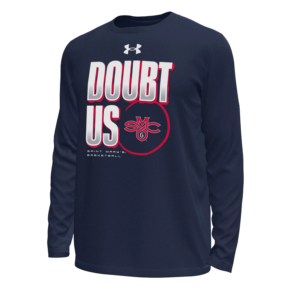 Men's Under Armour Navy Saint Mary's Gaels March Madness Unity Long Sleeve T-Shirt