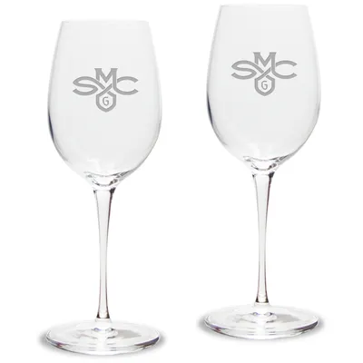 Saint Mary's Gaels 12oz. 2-Piece Luigi Bormioli Titanium White Wine Glass Set