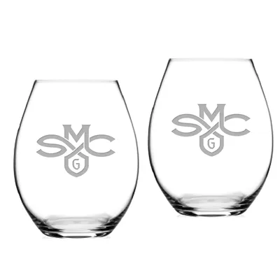 Saint Mary's Gaels 20oz. 2-Piece Riedel Stemless Wine Glass Set