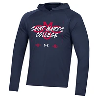 Under Armour Saint Mary's Gaels 2023 On Court Bench Shooting T-shirt à capuche manches longues bleu marine