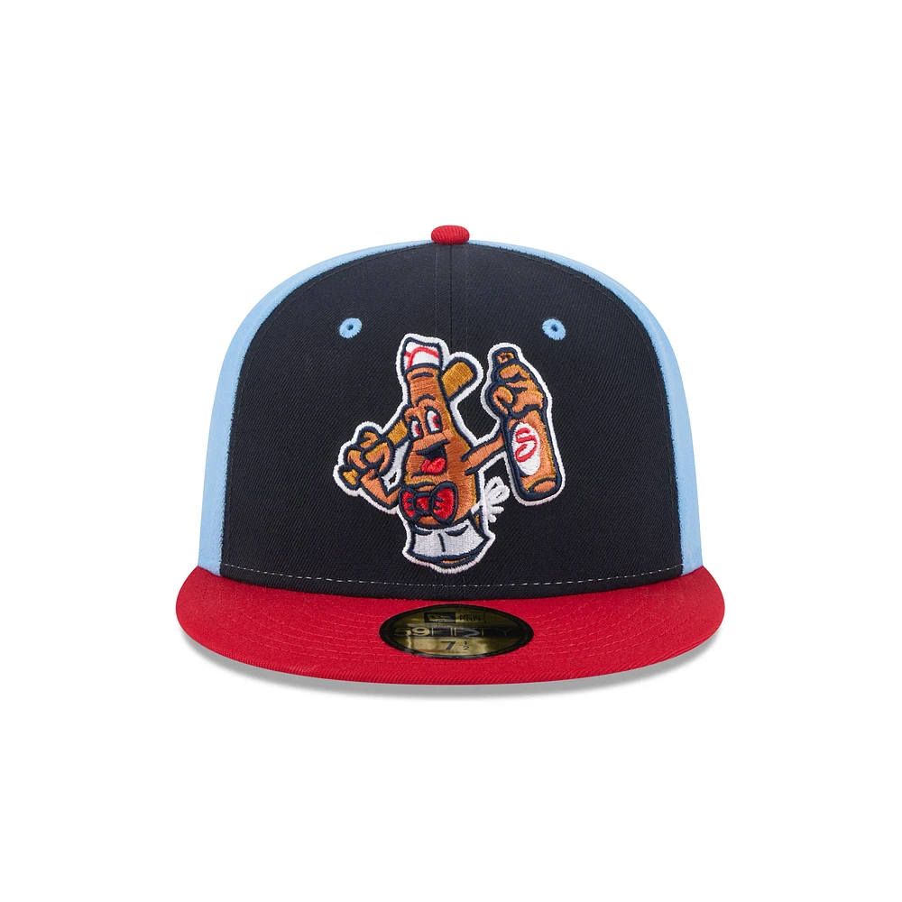 Men's New Era  Navy Salem Red Sox Theme Nights 59FIFTY Fitted Hat