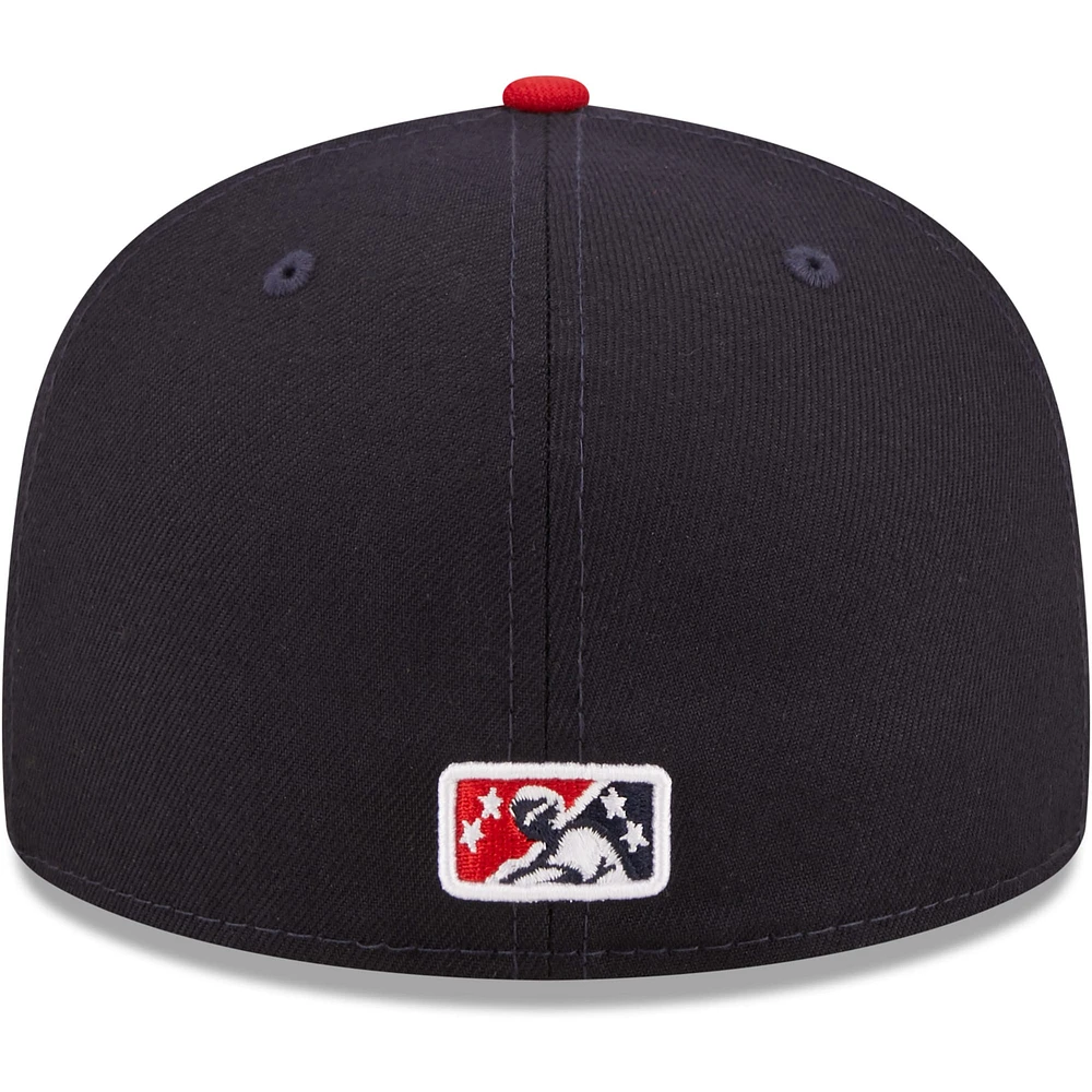 Casquette ajustée New Era Salem Red Sox Authentic Collection 59FIFTY pour homme, bleu marine