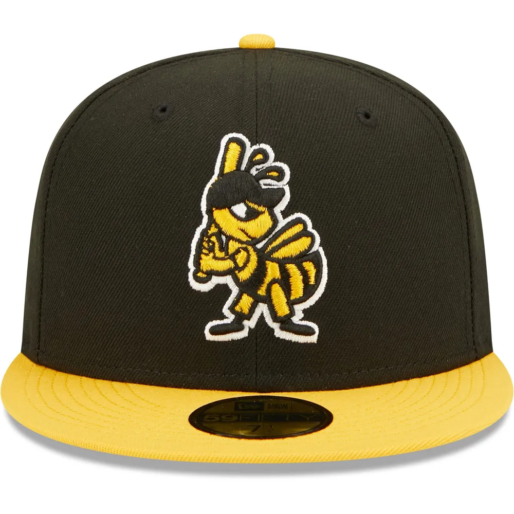 Salt Lake City Bees New Era Authentic Collection On Field 59FIFTY Fitted Hat  - Black/Gold