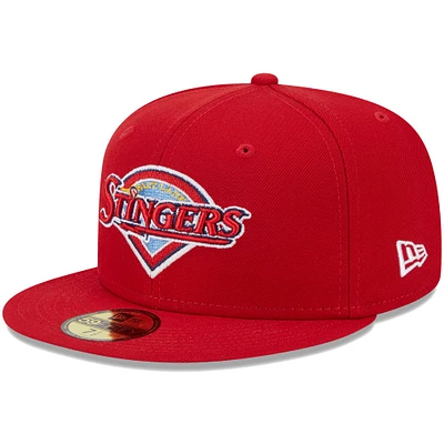 Casquette ajustée 59FIFTY pour hommes, soirées à thème Red Salt Lake Bees Stingers New Era