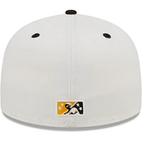 Men's New Era White Salt Lake Bees Alternate Logo Authentic Collection 59FIFTY Fitted Hat