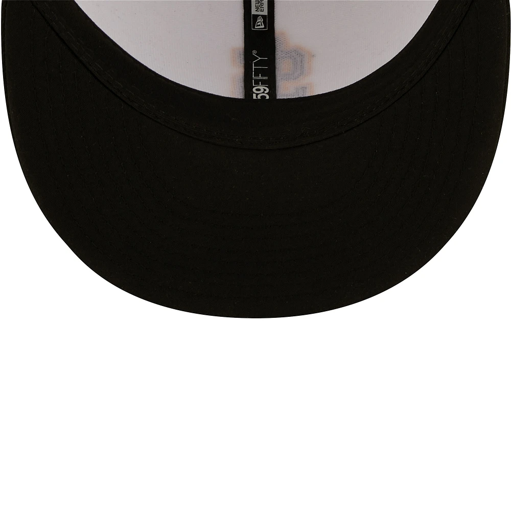 Casquette ajustée New Era Salt Lake Bees pour homme avec logo alternatif Authentic Collection 59FIFTY blanche