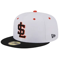 Men's New Era White Salt Lake Bees Theme Nights Occidental  59FIFTY Fitted Hat