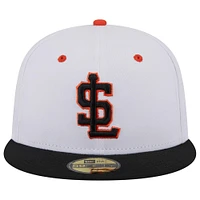 Men's New Era White Salt Lake Bees Theme Nights Occidental  59FIFTY Fitted Hat