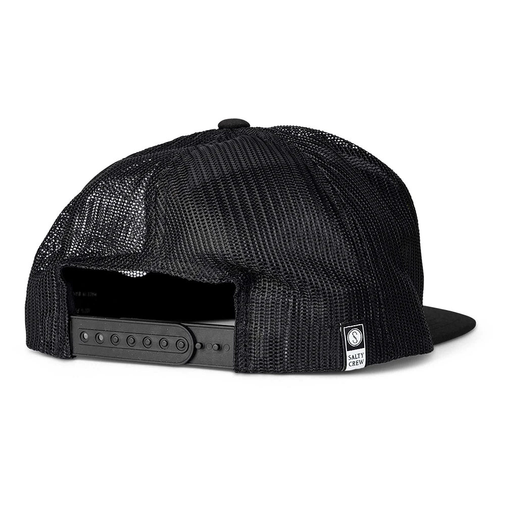 Men's Black Salty Crew Interclub Trucker Snapback Hat