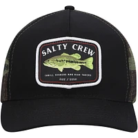 Men's Salty Crew Black/Camo Bigmouth Trucker Snapback Hat