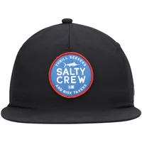 Men's Salty Crew Black First Mate Snapback Hat