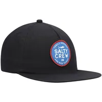 Men's Salty Crew Black First Mate Snapback Hat