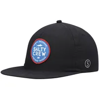 Men's Salty Crew Black First Mate Snapback Hat