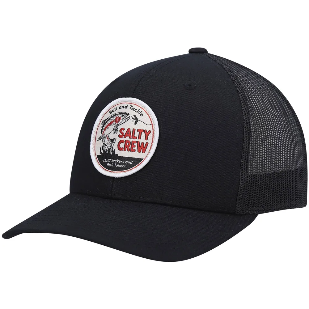 Lids Salty Crew Landing Retro Trucker Snapback Hat - Black