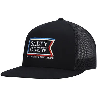 Salty Crew Layers Trucker Snapback Hat - Black