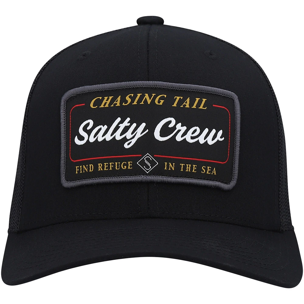 Men's Salty Crew Black Marina Retro Trucker Snapback Hat