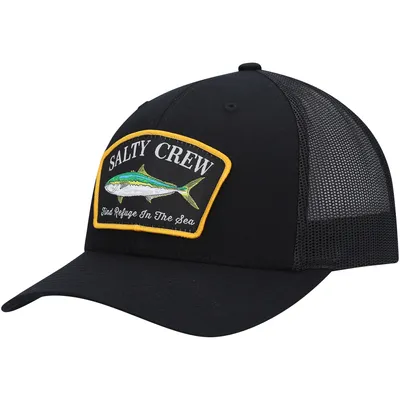 Salty Crew Mossback Retro Trucker Snapback Hat - Black