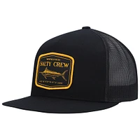 Men's Salty Crew Black Stealth Trucker Snapback Hat