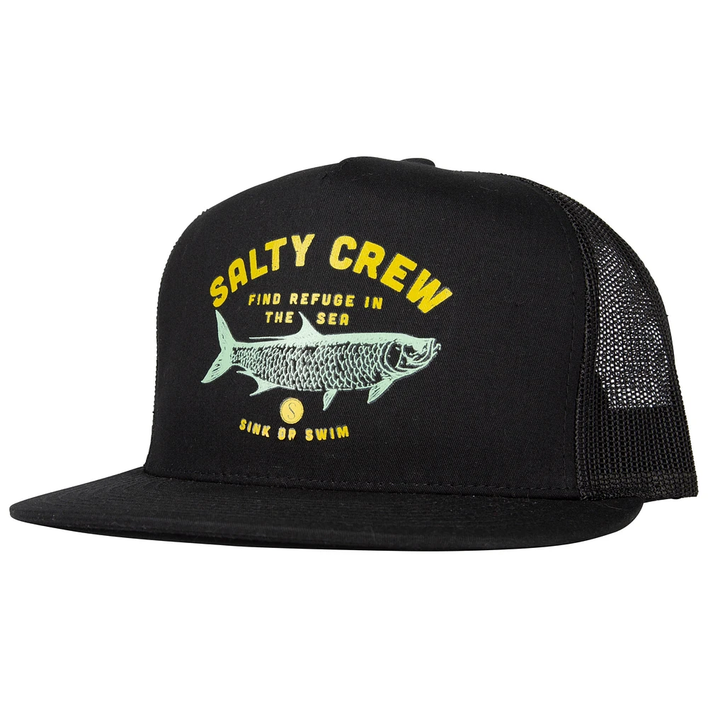 Men's Salty Crew Black Tarpon Trucker Snapback Hat