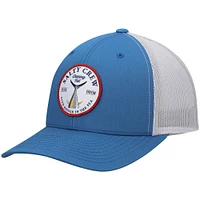 Men's Salty Crew Blue/Gray Bottom Dweller Retro Trucker Snapback Hat