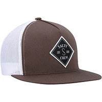 Casquette Snapback Salty Crew marron/blanc Tippet Trucker pour hommes