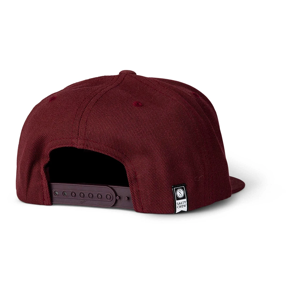 Casquette Snapback Bordeaux Deep Reach Salty Crew pour hommes