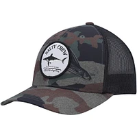 Men's Salty Crew Camo/Black Bruce Retro Trucker Snapback Hat