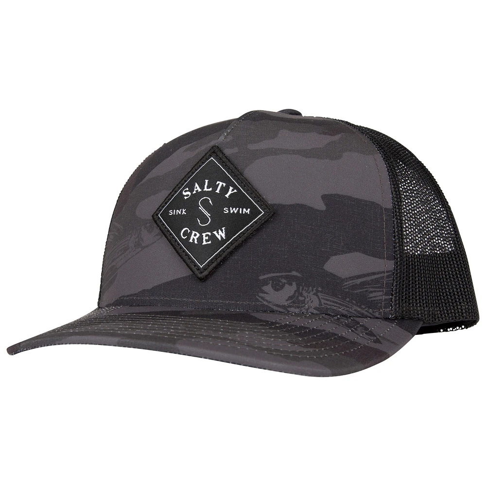 Men's Salty Crew Camo/Black Sealine Retro Trucker Snapback Hat