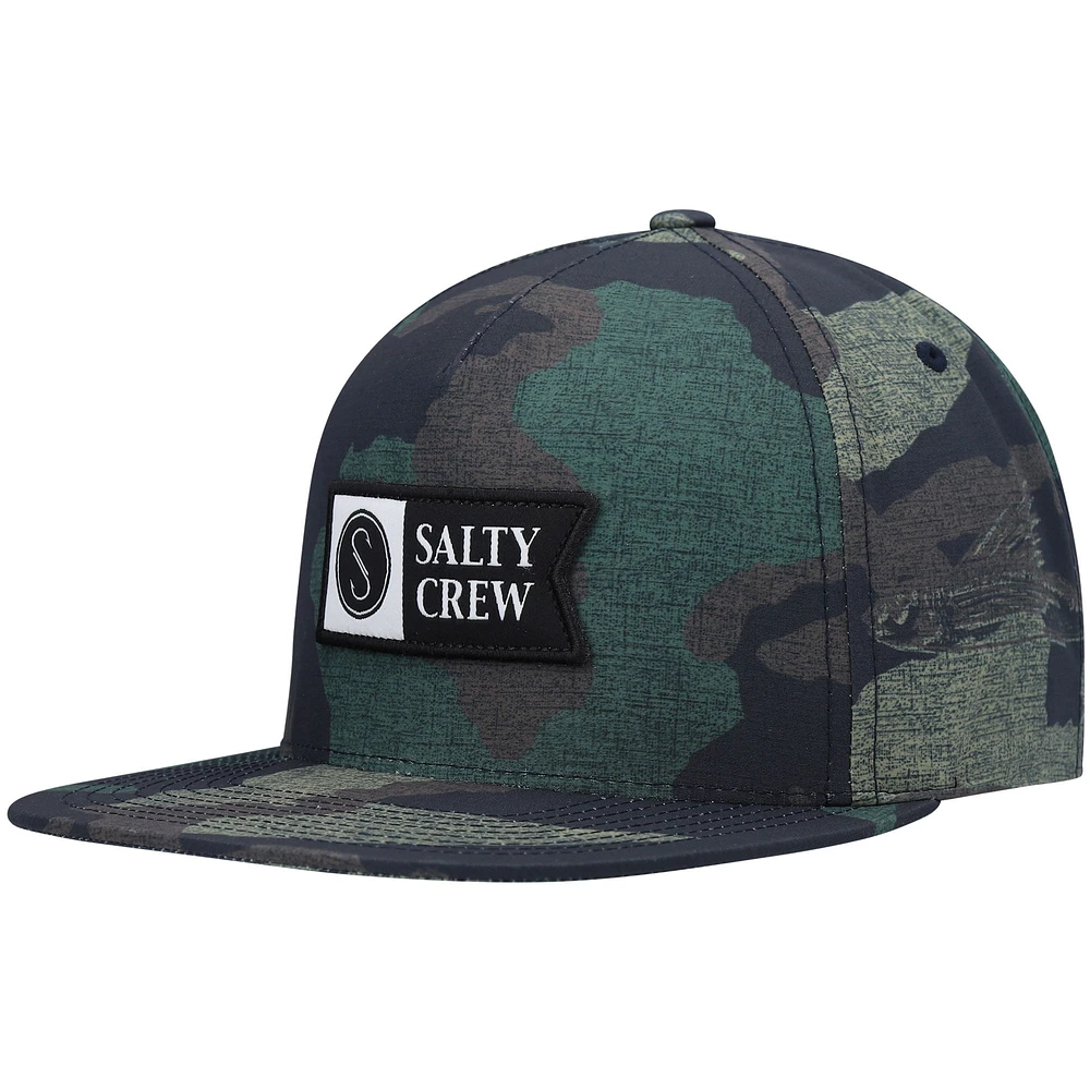 Men's Salty Crew Camo Alpha Tech Snapback Hat