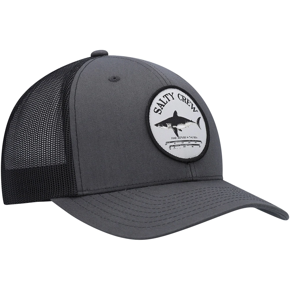 Men's Salty Crew Charcoal/Black Bruce Retro Trucker Snapback Hat