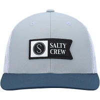 Men's Salty Crew  Gray/Blue Pinnacle 2 Retro Trucker Snapback Hat