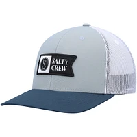 Men's Salty Crew  Gray/Blue Pinnacle 2 Retro Trucker Snapback Hat