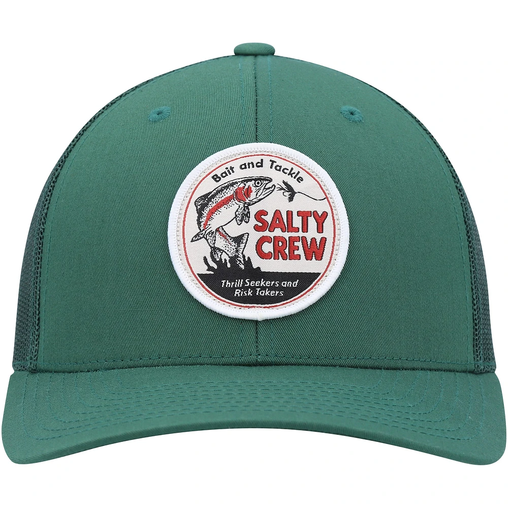 Men's Salty Crew Green Fly Guy Retro Trucker Snapback Hat