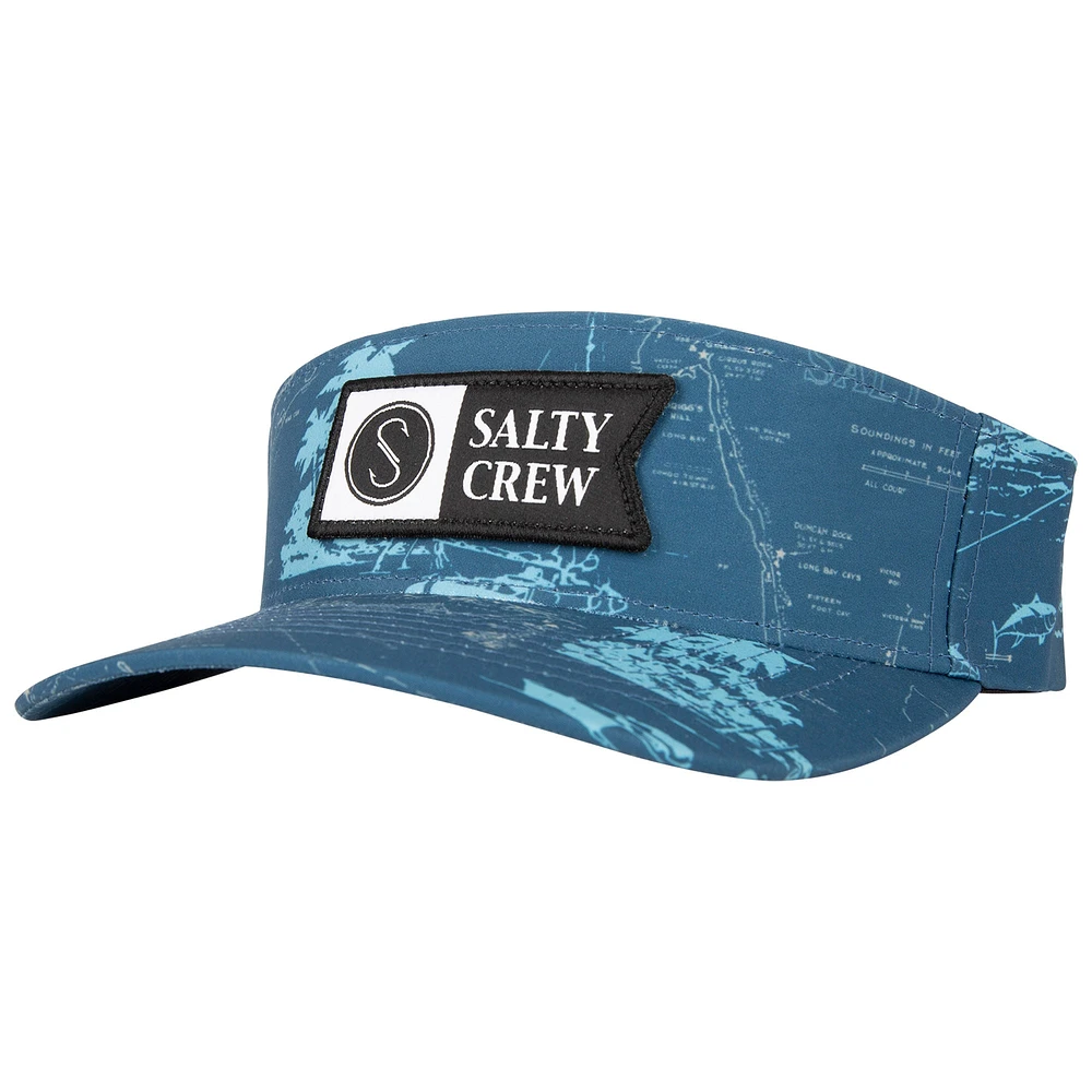 Men's Salty Crew Navy Alpha Flag Visor