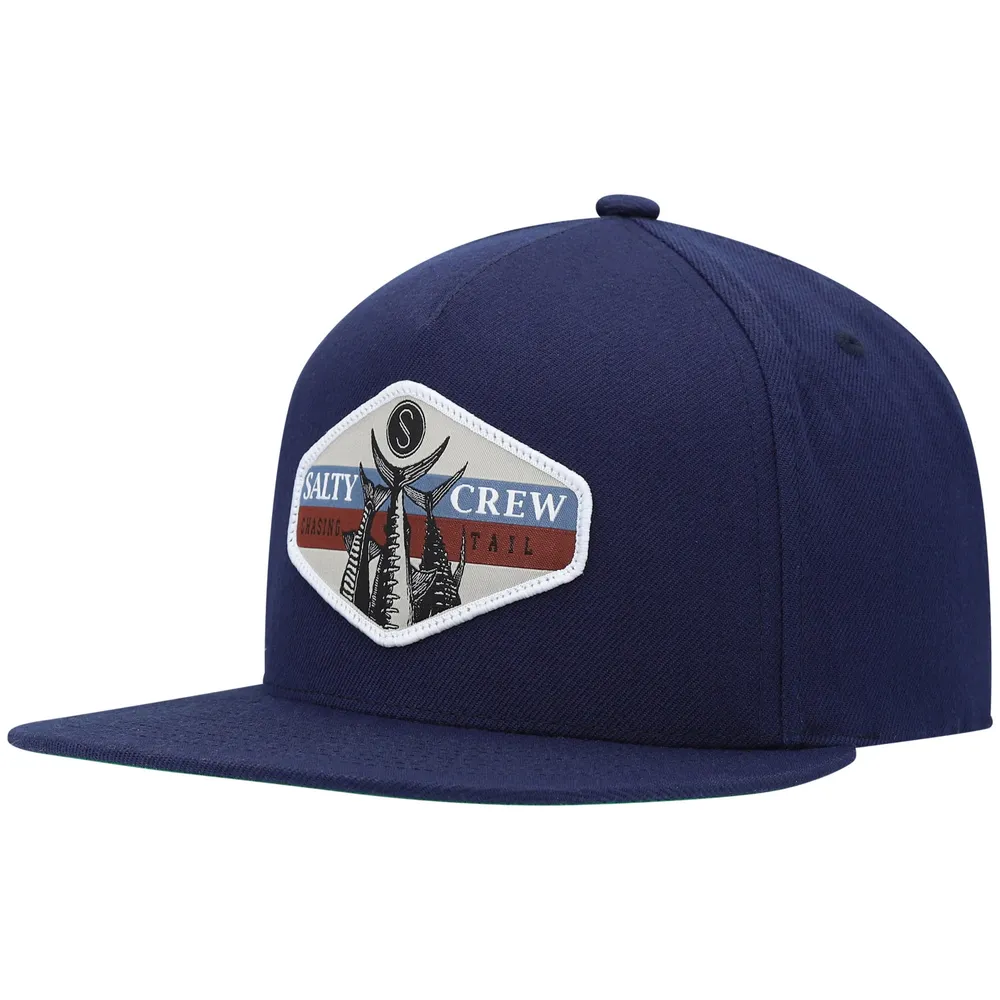 Men's Salty Crew Navy High Tail Snapback Hat