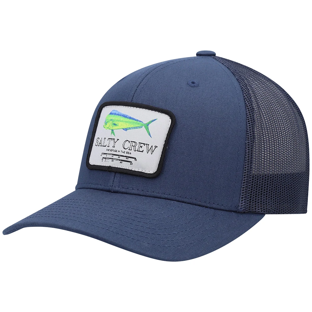 Men's Salty Crew Navy Mahi Mount Retro Trucker Adjustable Hat