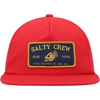 Men's Salty Crew Red Fish Head Snapback Hat