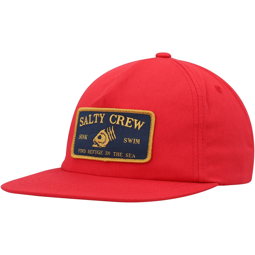 Casquette Snapback Salty Crew pour hommes, tête de poisson rouge