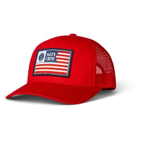 Men's Salty Crew Red Freedom Flag Retro Trucker Adjustable Hat
