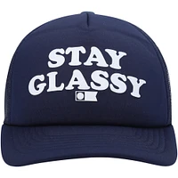 Women's Salty Crew Navy Stay Glassy Foam Trucker Snapback Hat