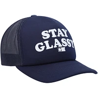 Women's Salty Crew Navy Stay Glassy Foam Trucker Snapback Hat