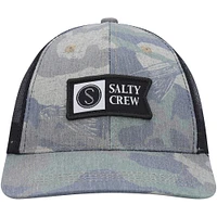 Casquette Snapback de camionneur rétro Salty Crew camouflage/noir Pinnacle pour jeunes